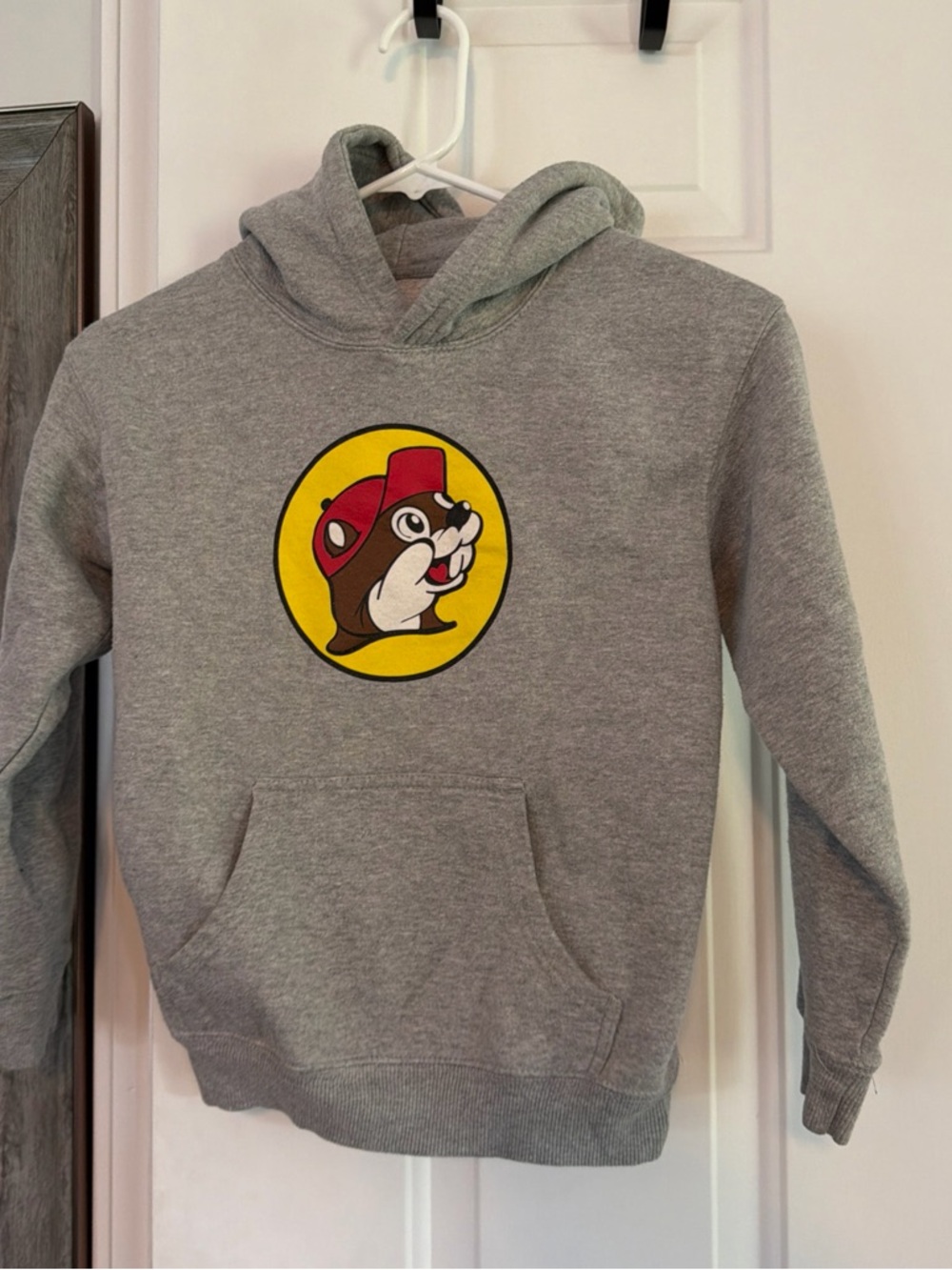 Kids' Gray Logo Hoodie - Soft Pullover Sweatshirt